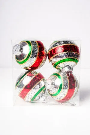 3" BALL RED/GREEN/SILVER