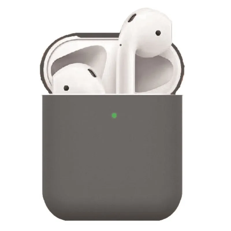 Apple AirPods (1. & 2. gen.) Ultra Tyndt Silikone Cover - Mørkegrå