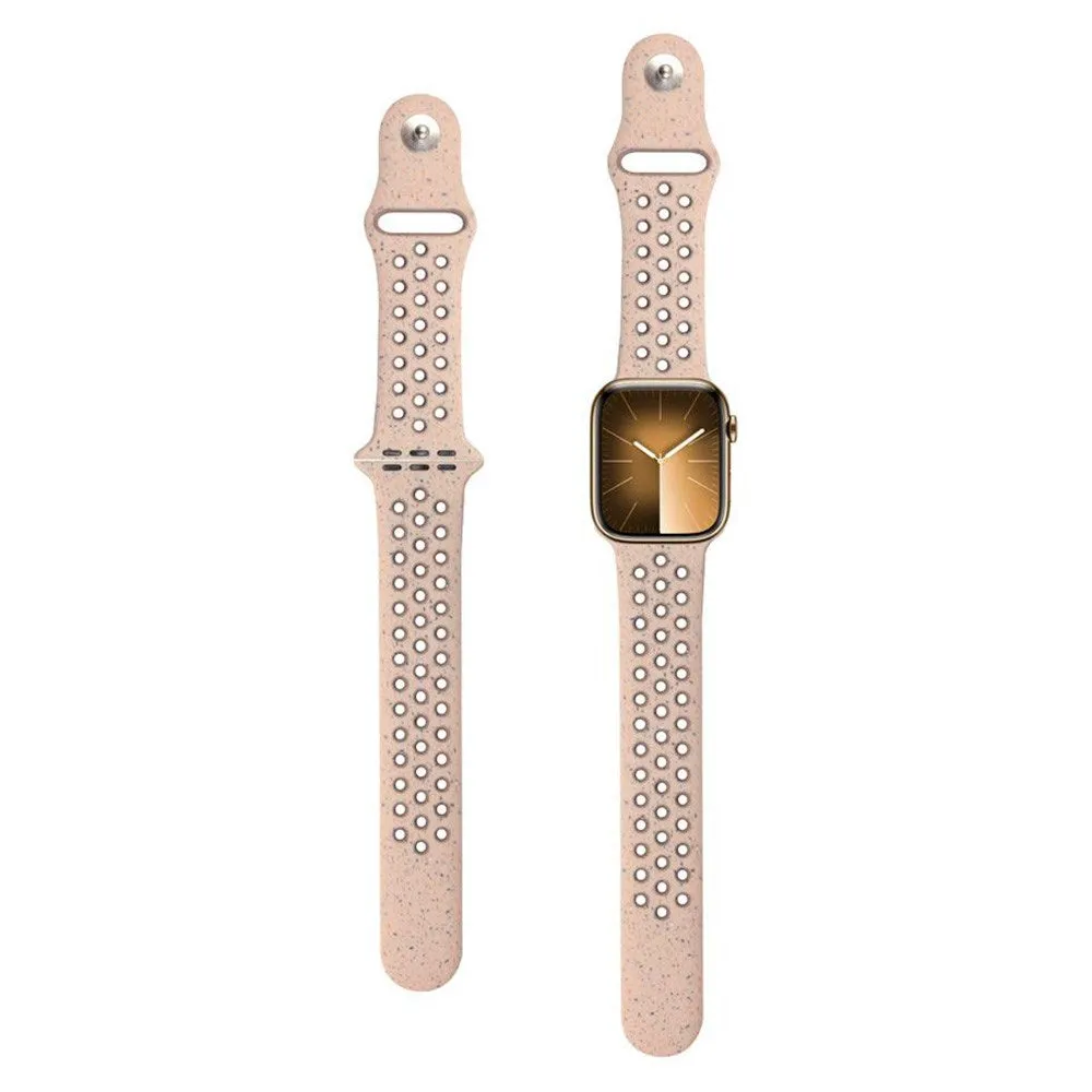 Apple Watch (42/44/SE/45/49mm) Lippa FLOUR Silikonerem - Beige