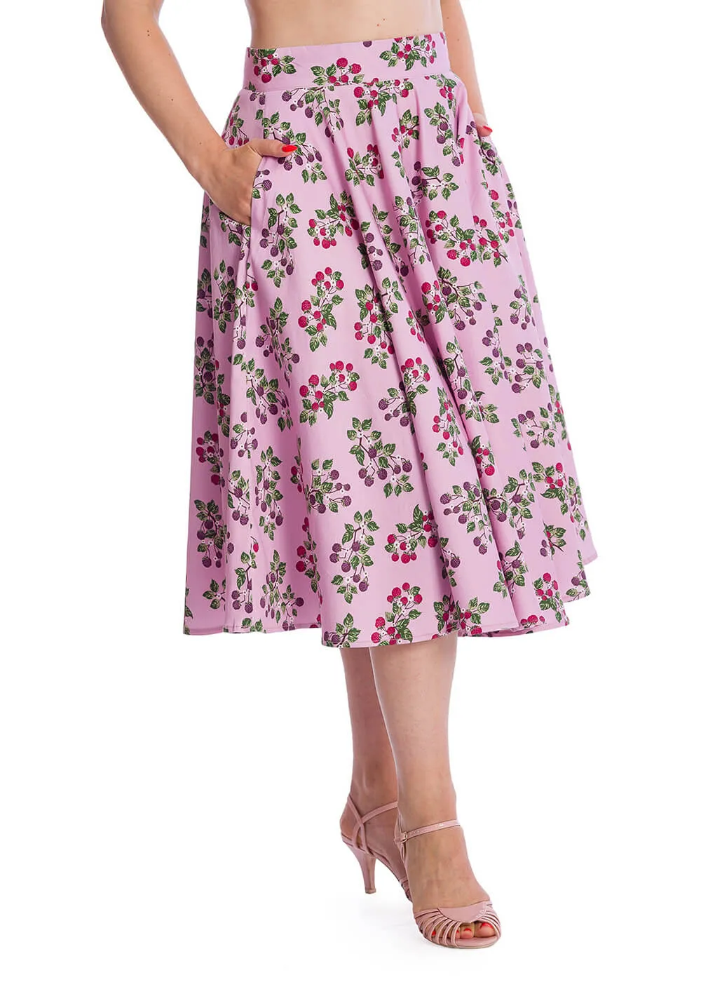 Banned Summer Berry 50's Swing Skirt Lilac Purple