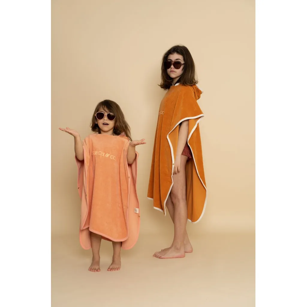 Bathing Poncho | GOTS - Coral Rouge