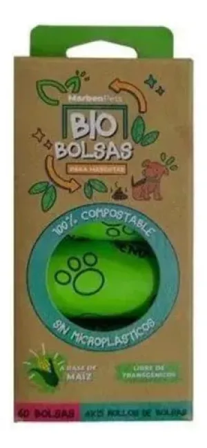 Biobolsas Compostable Excremento De Mascota Caja De 4 Rollos