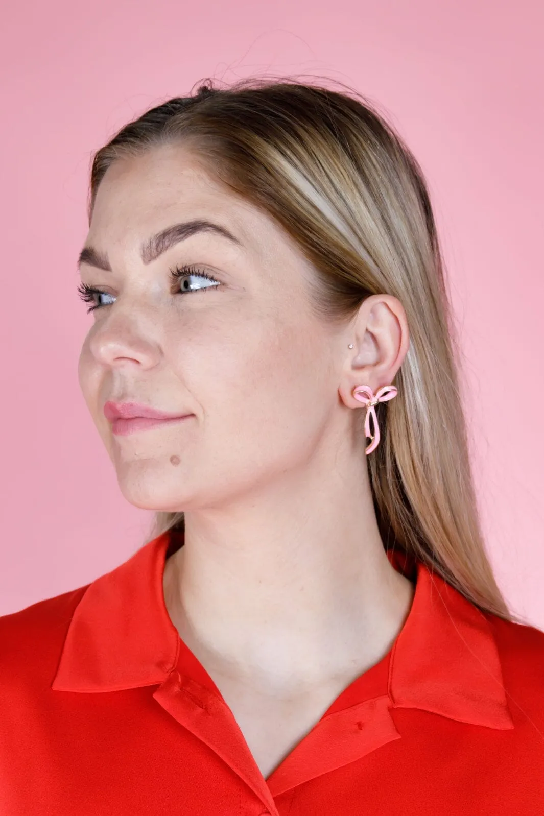 Black Colour - Bcelise Earrings - Pink