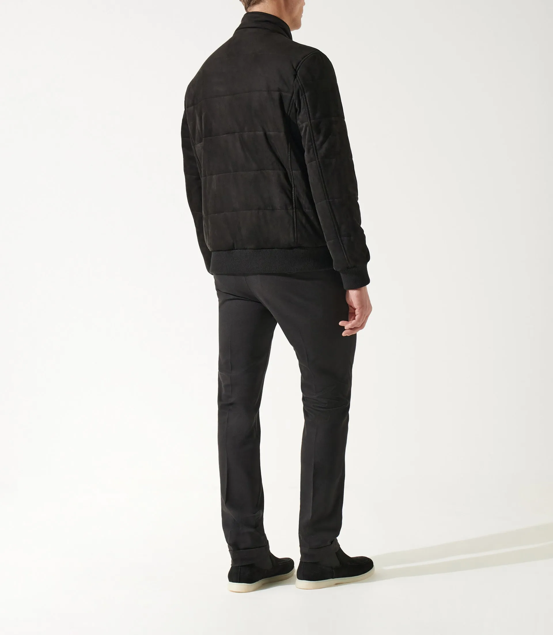 Blouson teddy matelassé noir MEMPHIS