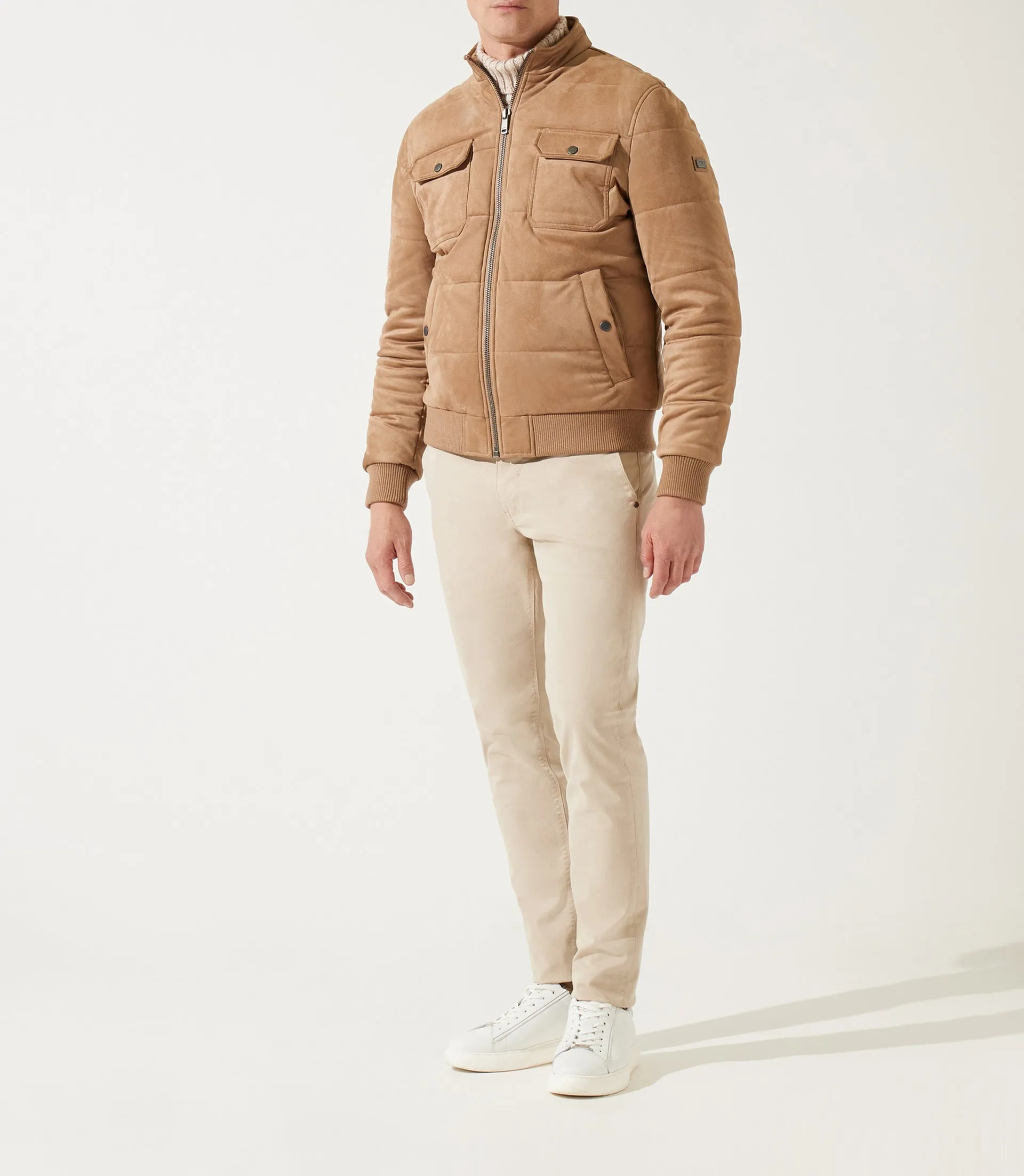 Blouson teddy matelasse beige MEMPHIS