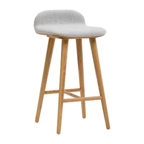 Capa Fabric Bar Stool (65cm, Oak)