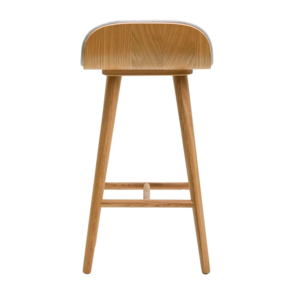 Capa Fabric Bar Stool (65cm, Oak)