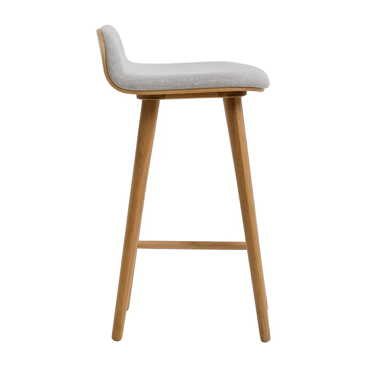 Capa Fabric Bar Stool (65cm, Oak)