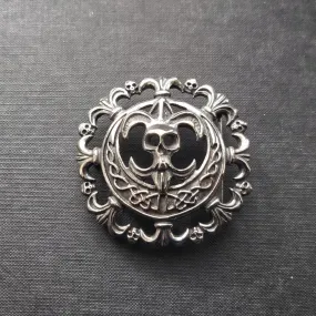 Celtic Skull Belt Buckle - Steel