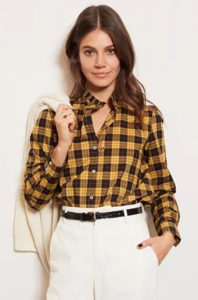 Chemise Lola jaune à carreaux