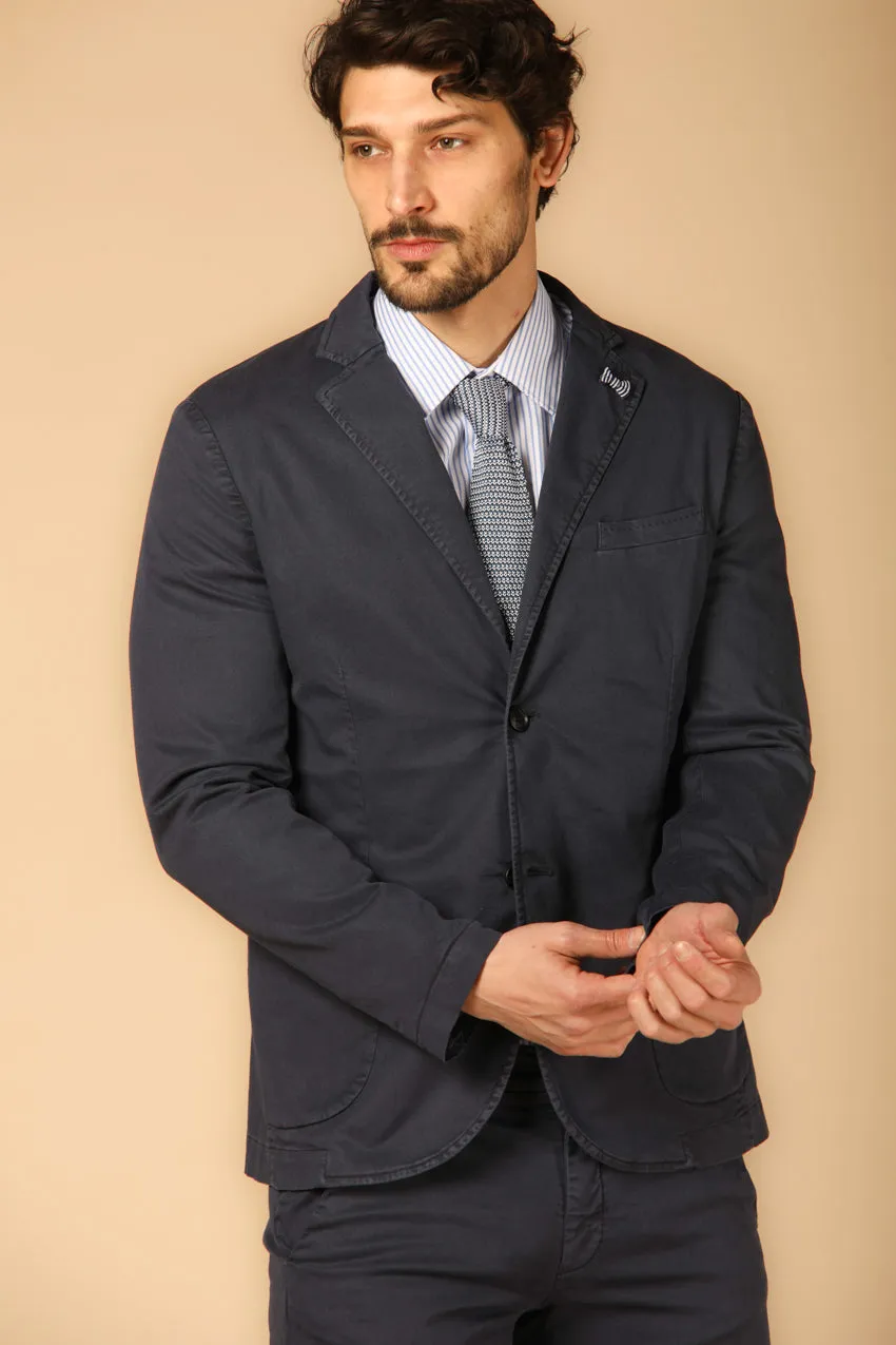 Da Vinci Summer blazer uomo in cotone e tencel regular