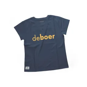 deboer women's tee navy & safran