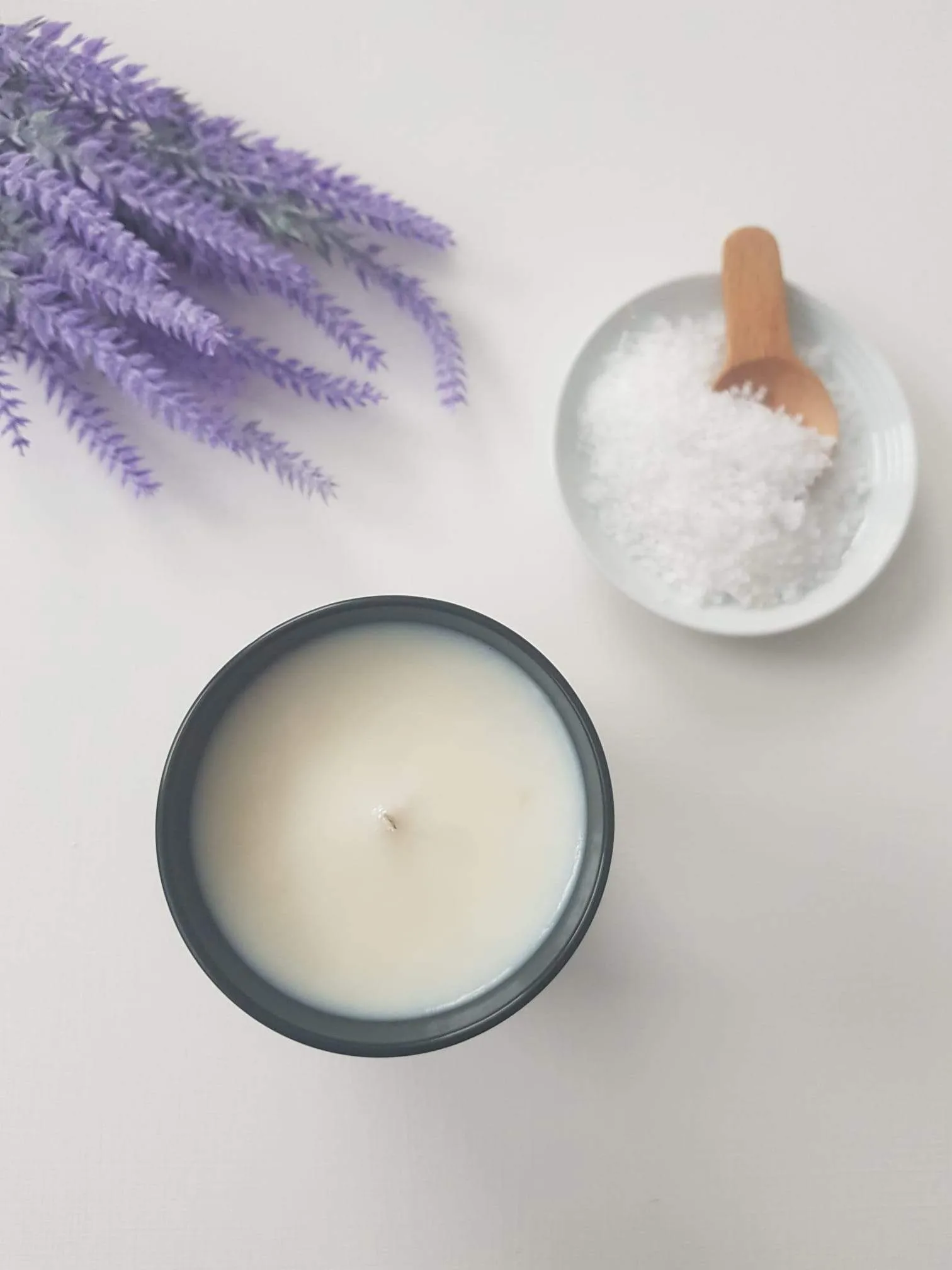 English Lavender & Sea Salt Natural Wax Candle