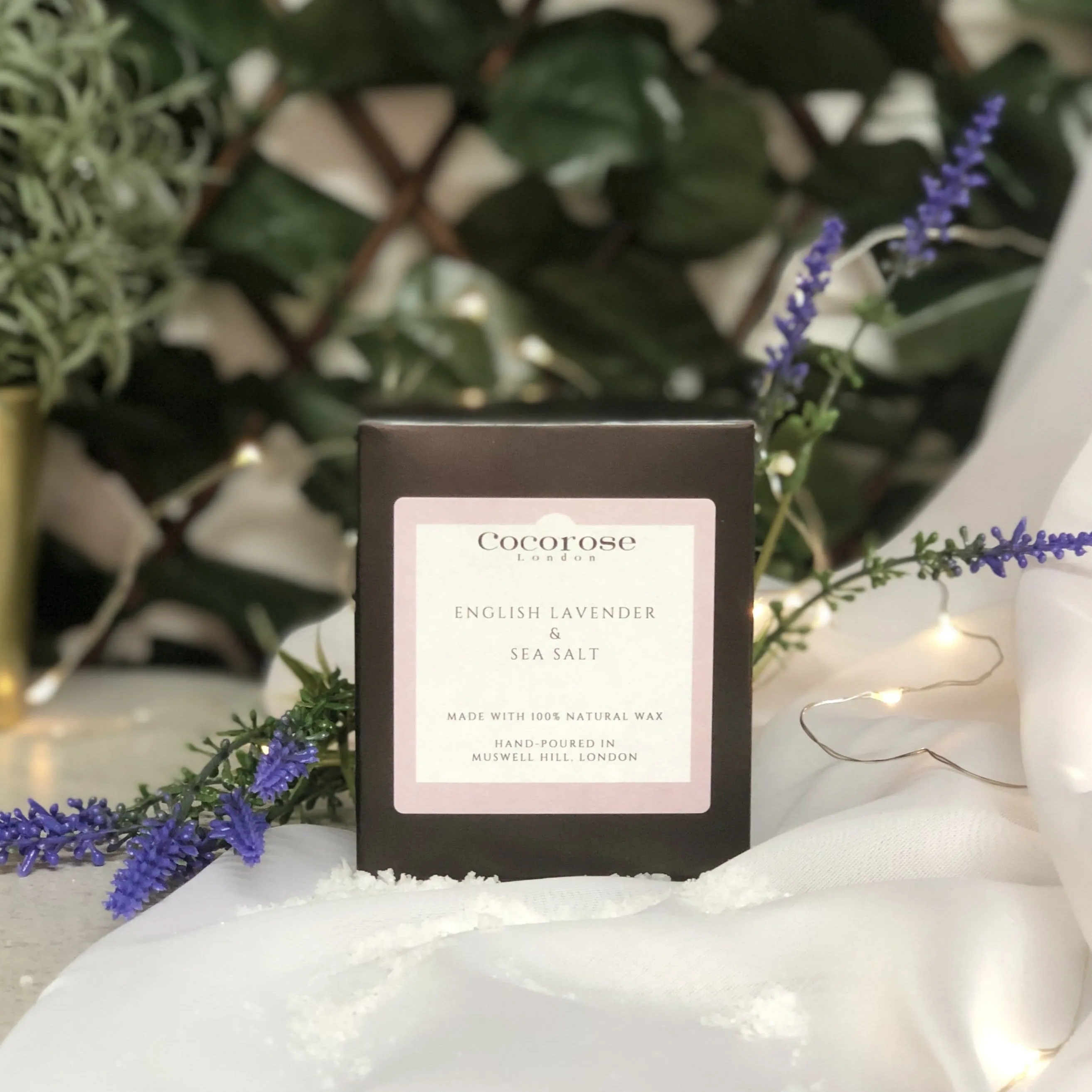 English Lavender & Sea Salt Natural Wax Candle