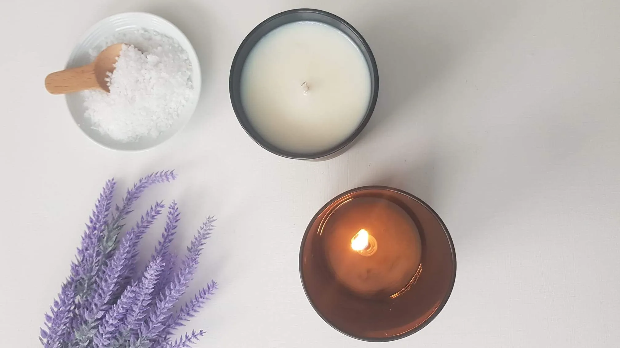 English Lavender & Sea Salt Natural Wax Candle