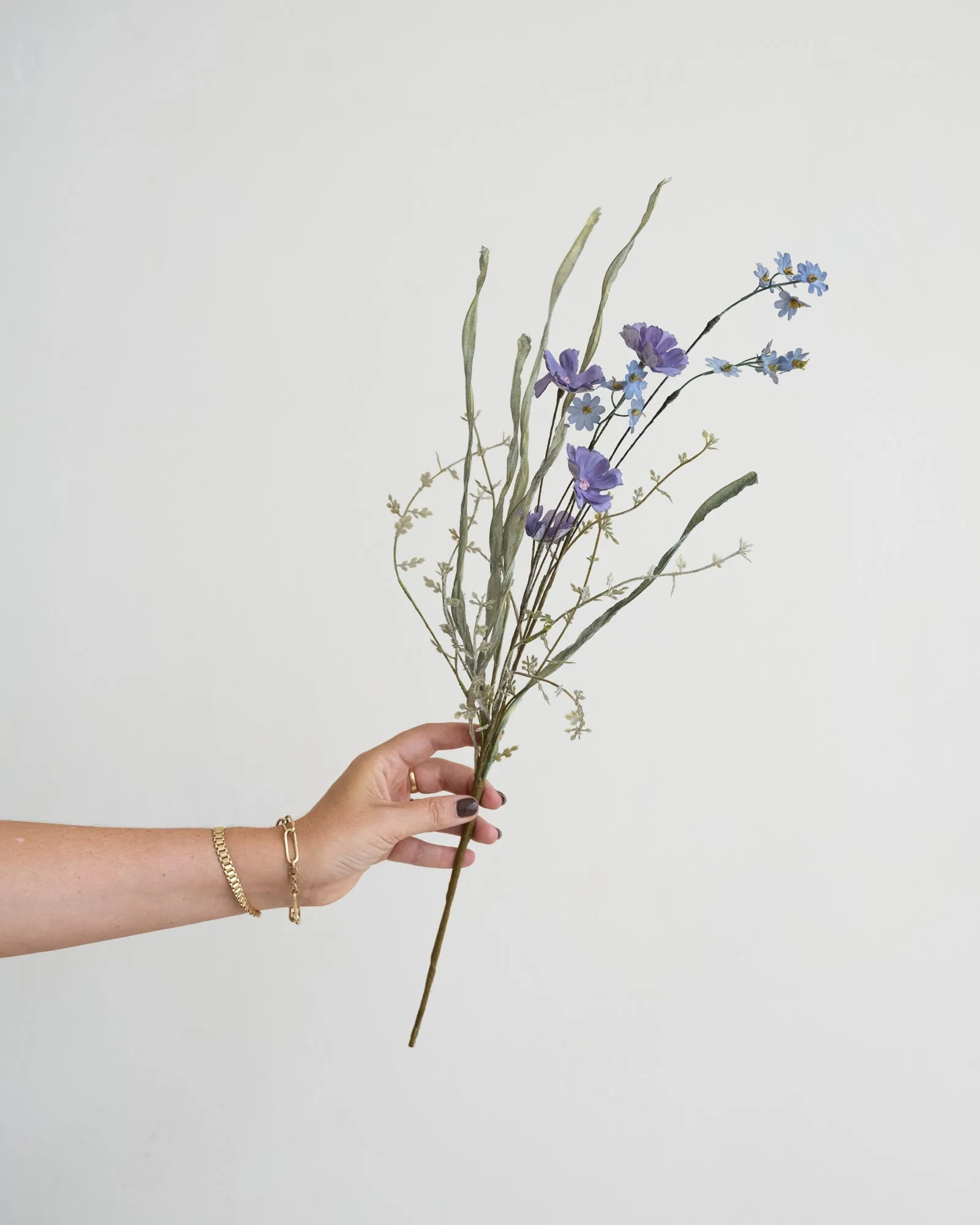 Faux Flower Field Bouquet Purple