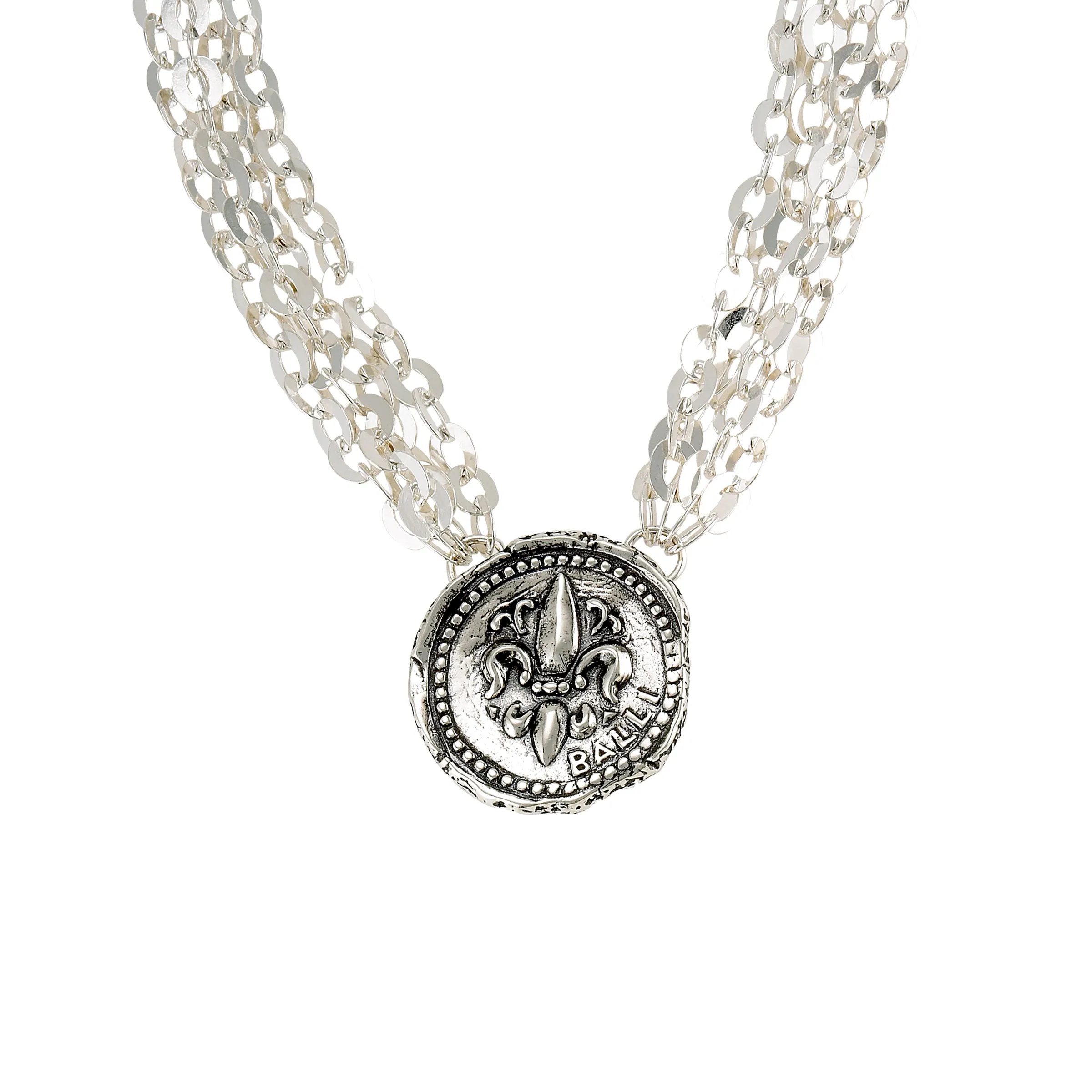 Fleur de Lis Doubloon Large Necklace