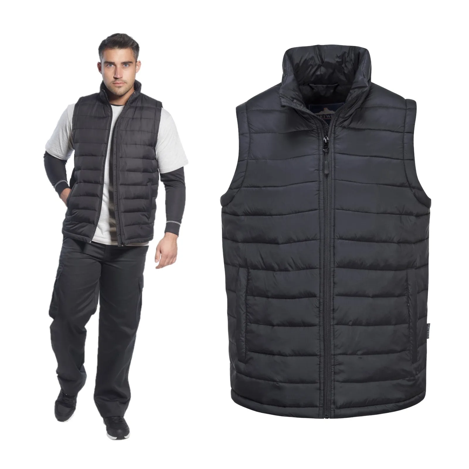 Gilet imbottito impermeabile Nero Taglie da S a 3XL PORTWEST ASPEN S544