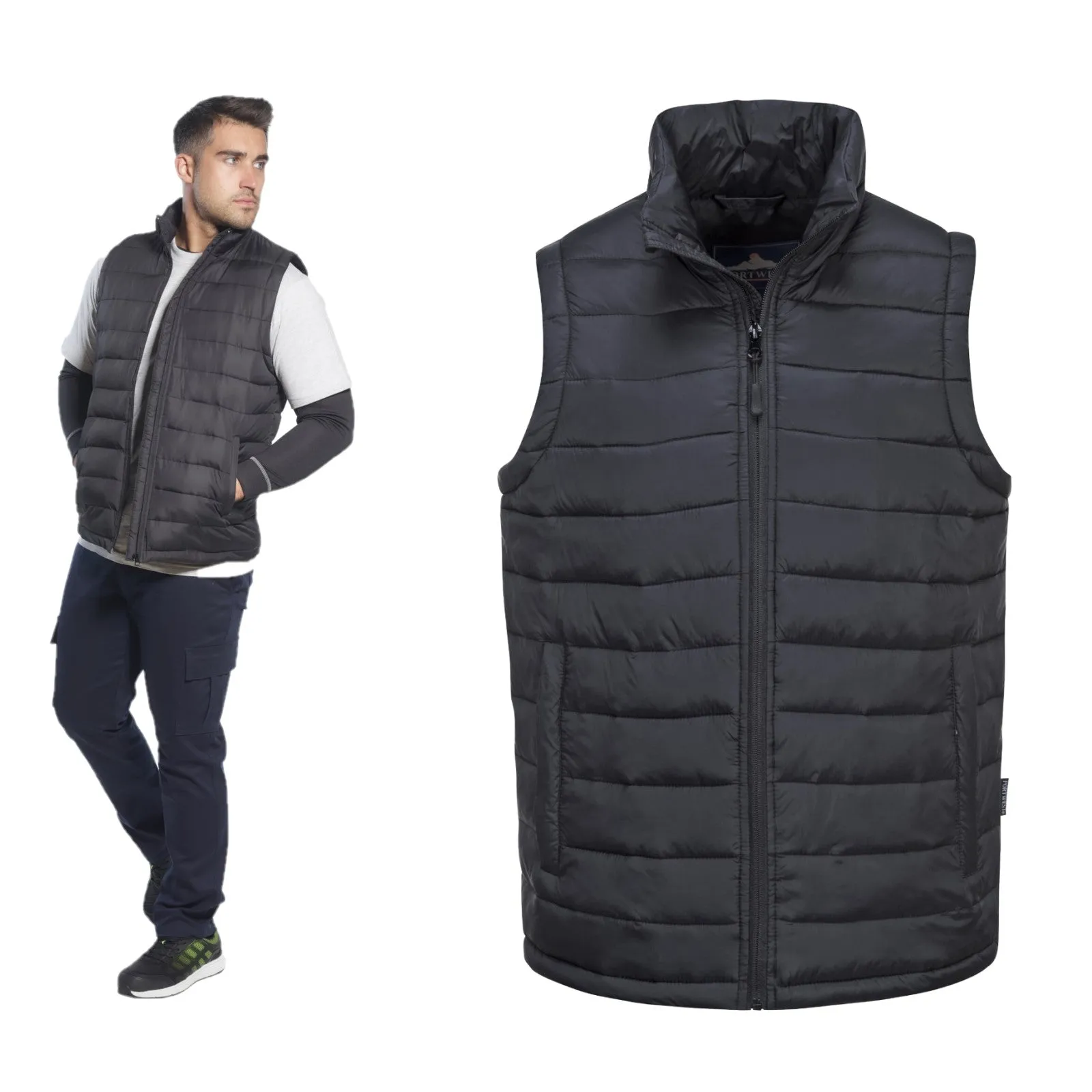 Gilet imbottito impermeabile Nero Taglie da S a 3XL PORTWEST ASPEN S544