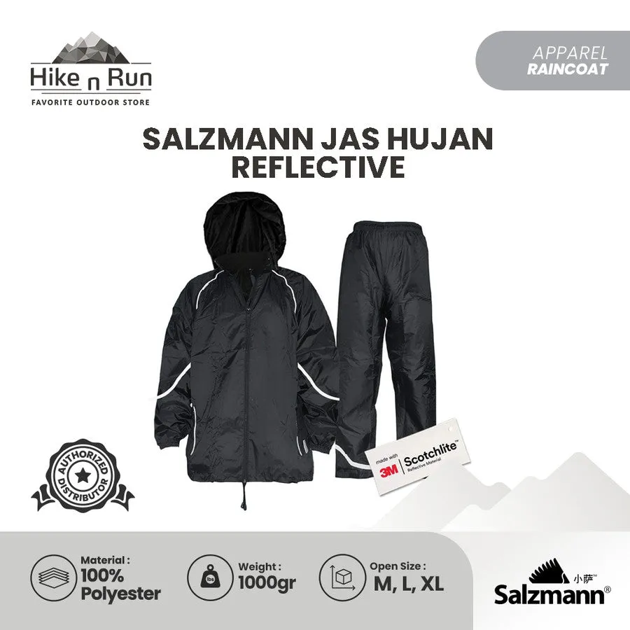 Jas Hujan Setelan Salzmann Reflektif Safety Proyek Scothchlite