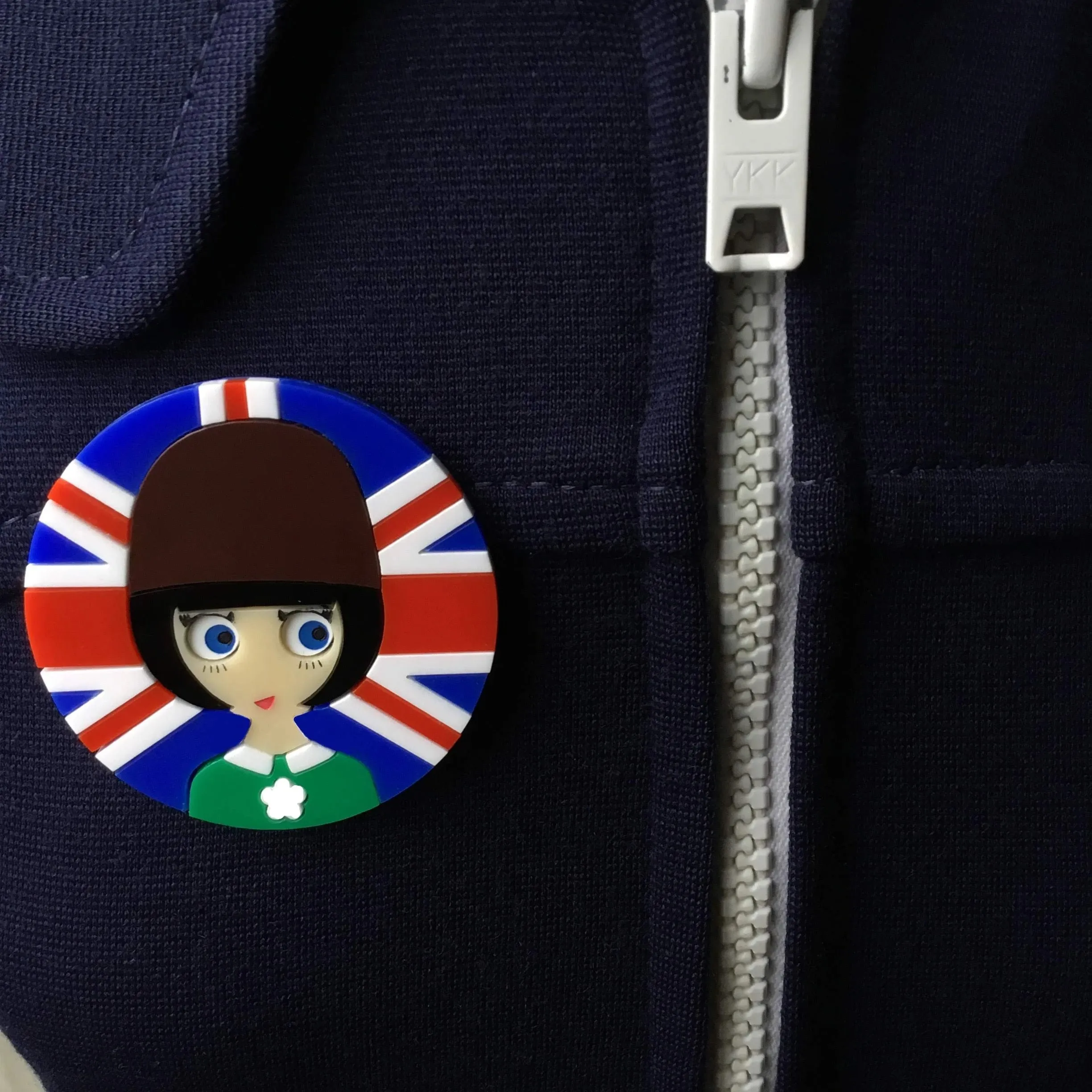 LIZZY Union Jack Acrylic Brooch