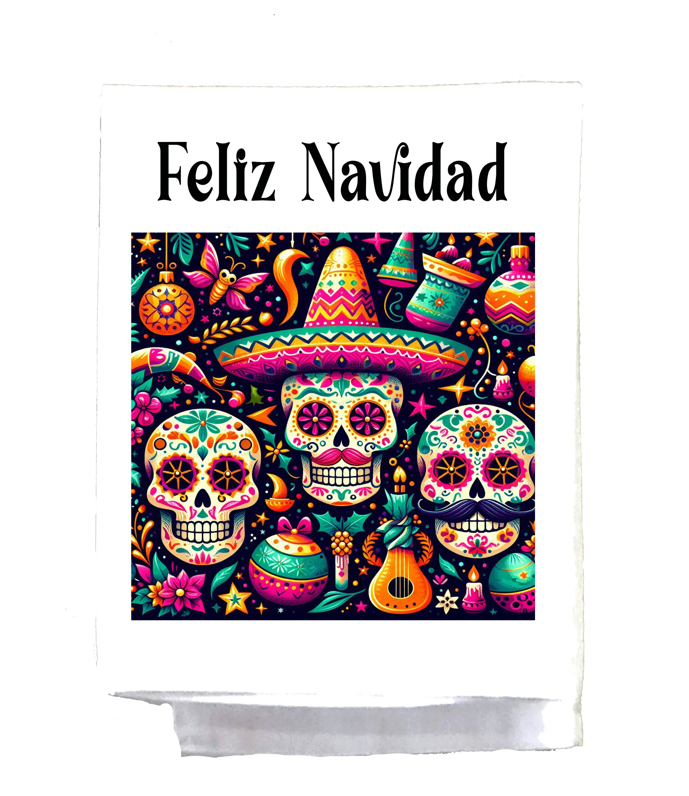 Mexican, Christmas, Dish Towel, Feliz Navidad