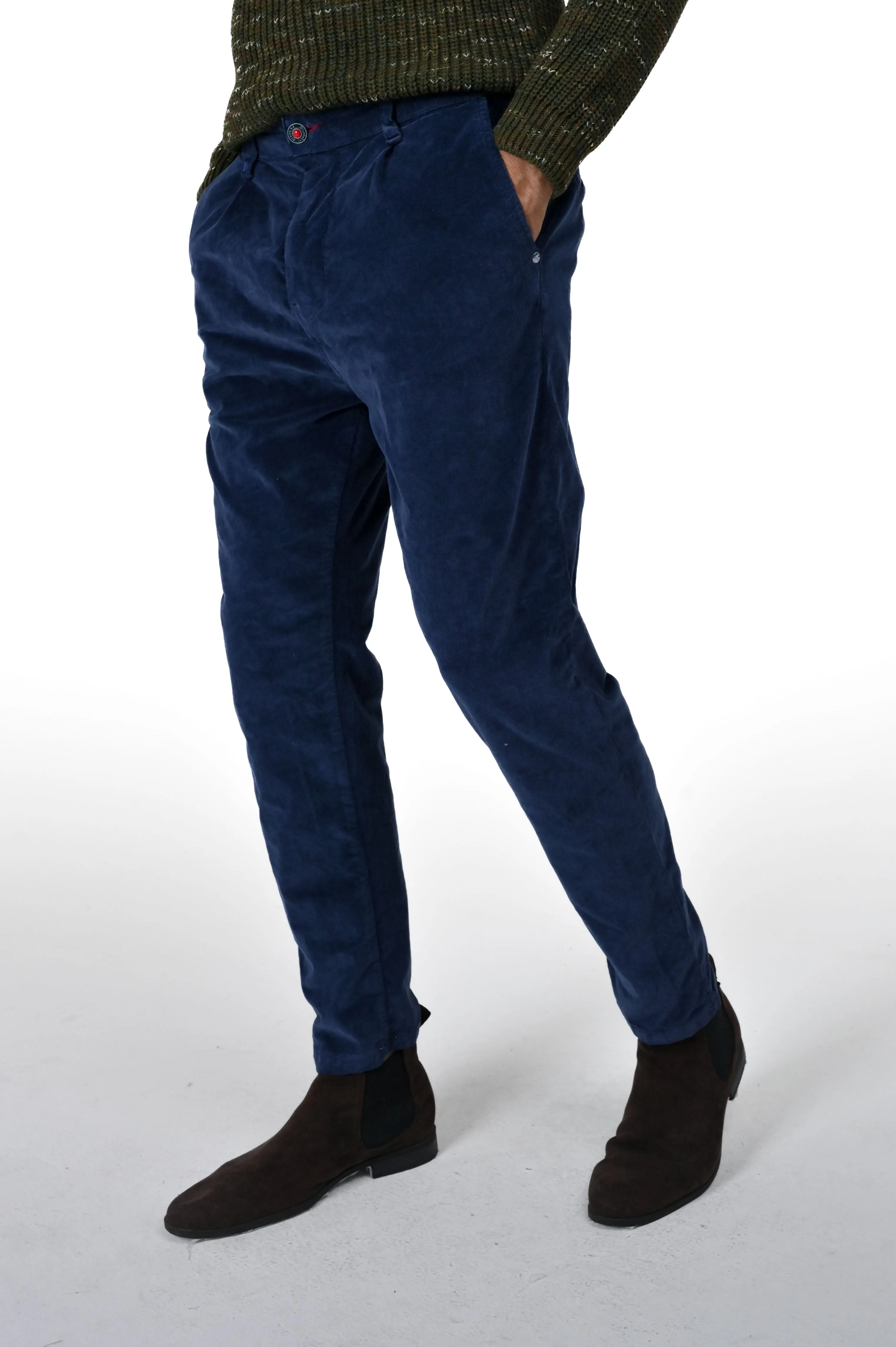 Pantaloni in velluto tapered New Private Jumbo FW23/24