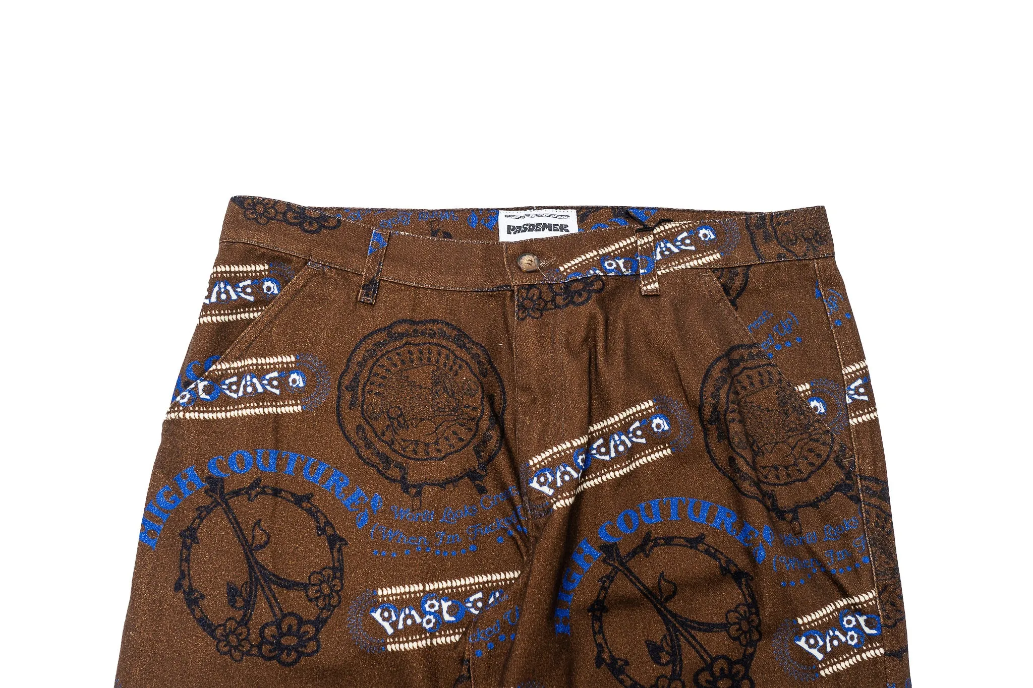 Pas de Mer World Looks Great Pants "Brown Pattern"