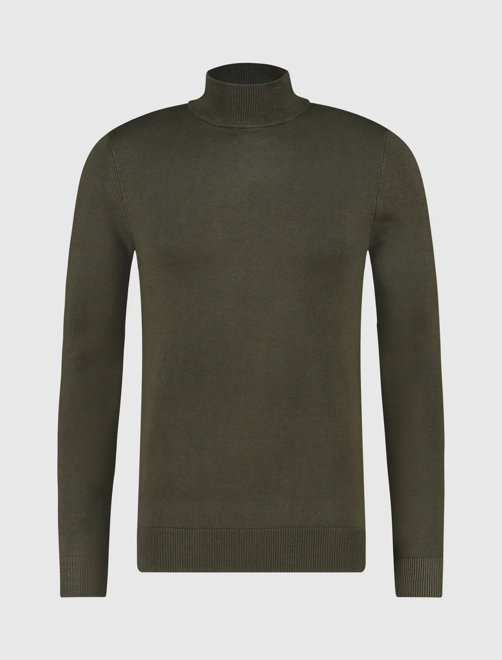 Purewhite Essential Knit Mockneck Army Groen