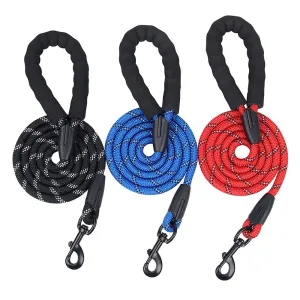 Reflective Multi-color Dog Leash Medium And Large / Correa reflectante multicolor para perros medianos y grandes