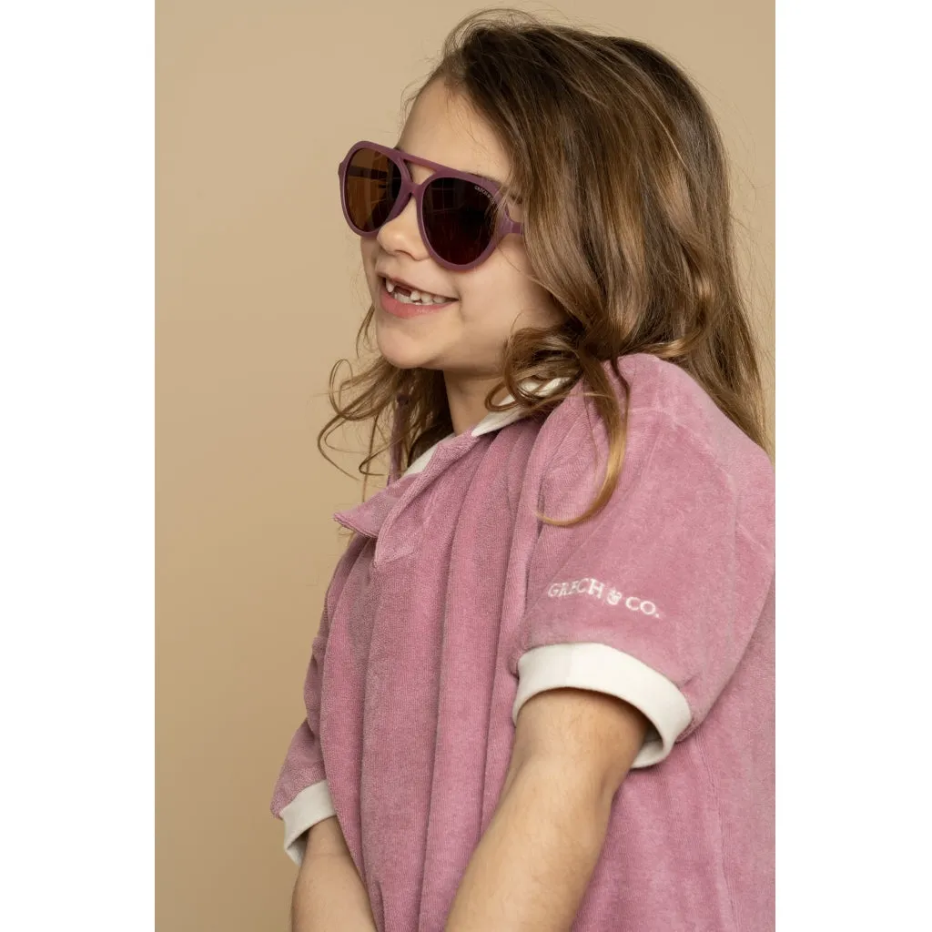 Retro Collared Shirt | GOTS - Mauve Rose