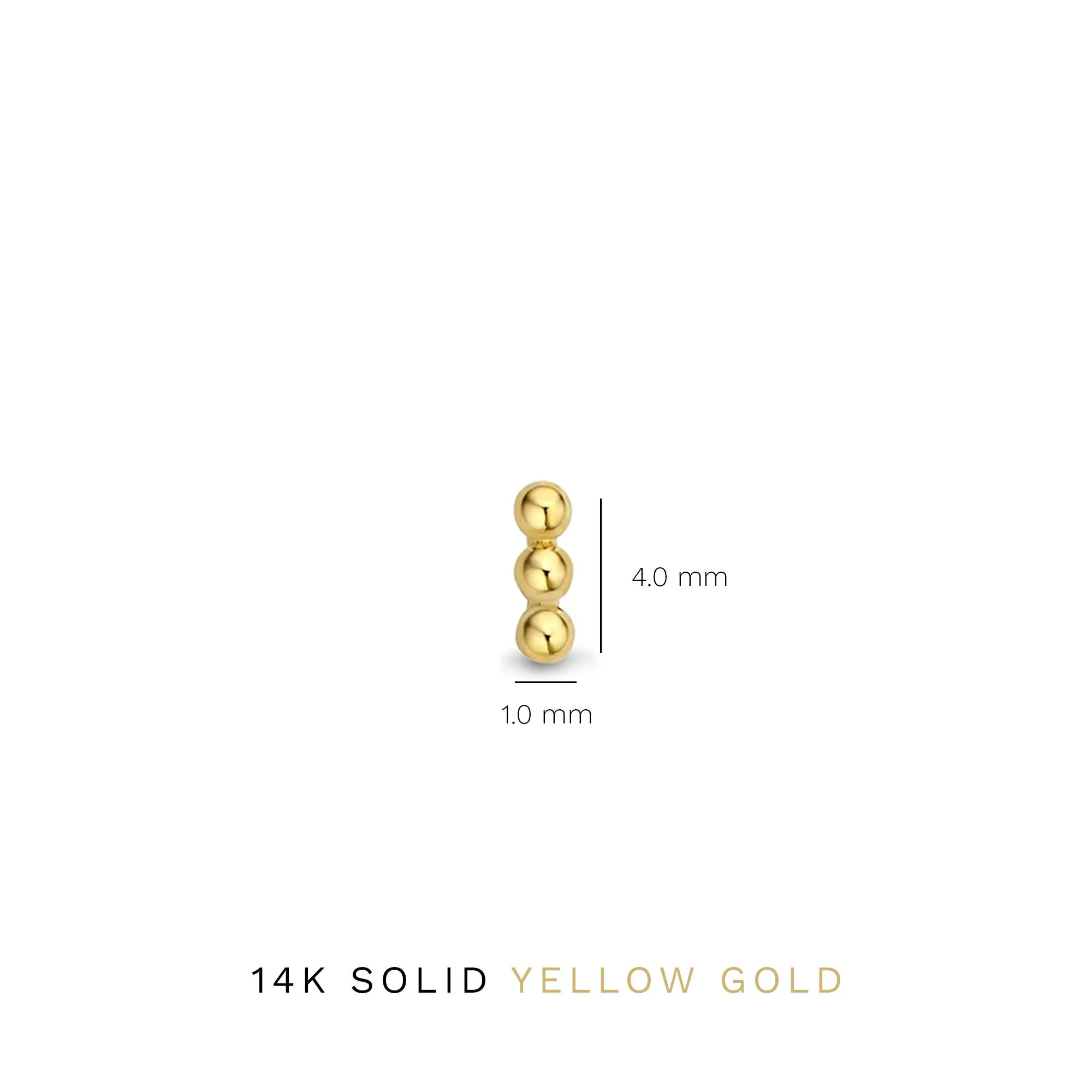 Rivoli Claire 14 karat gold ear studs