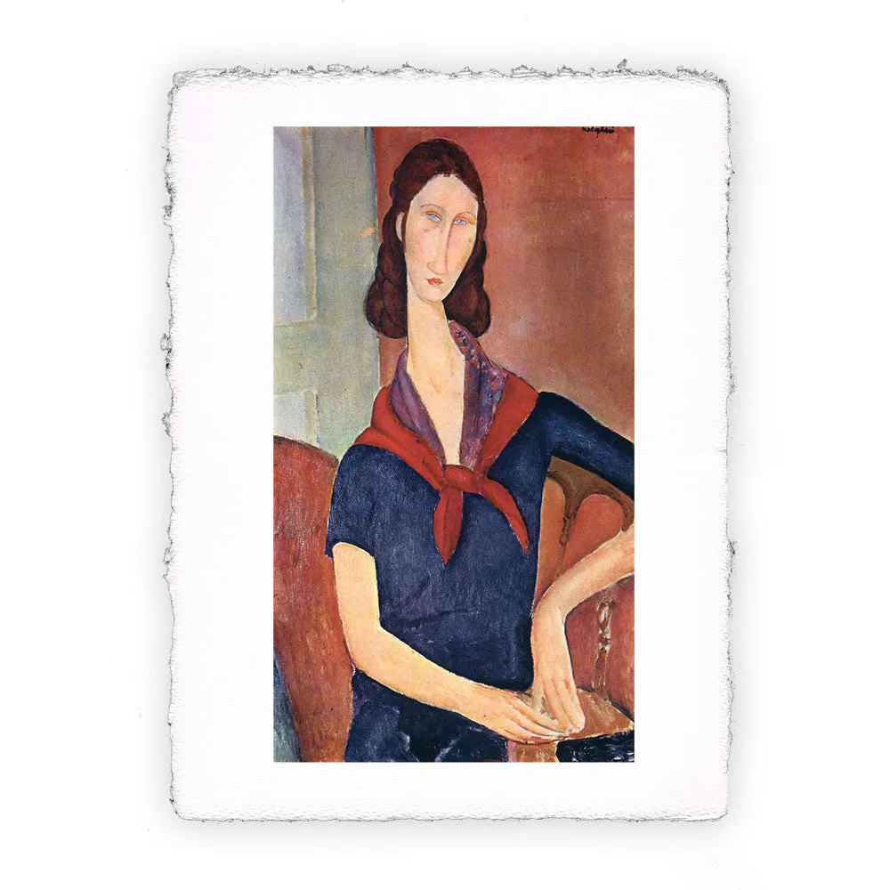 Stampa di Amedeo Modigliani - Jeanne Hebuterne con foulard -