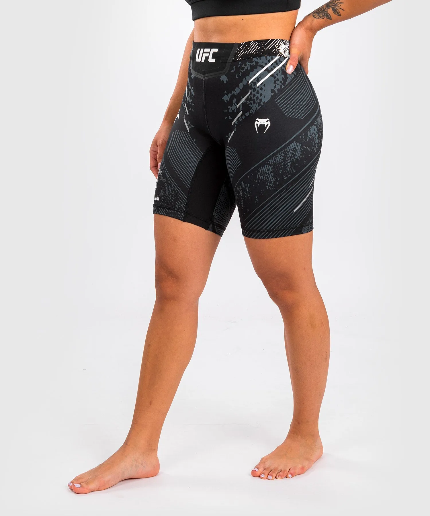 UFC Adrenaline by Venum Personalized Authentic Fight Night Women’s Vale Tudo Short - Long Fit - Black