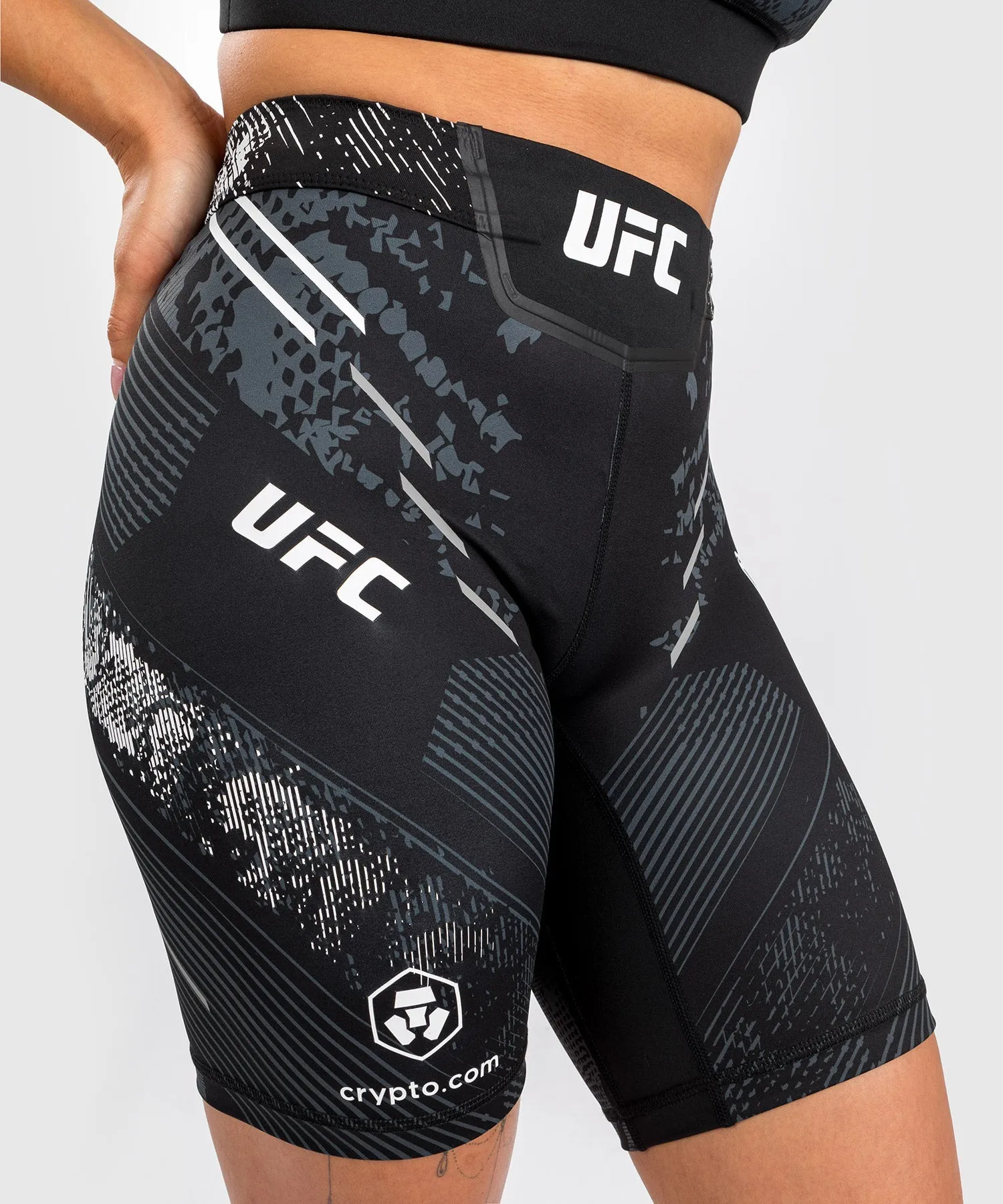 UFC Adrenaline by Venum Personalized Authentic Fight Night Women’s Vale Tudo Short - Long Fit - Black