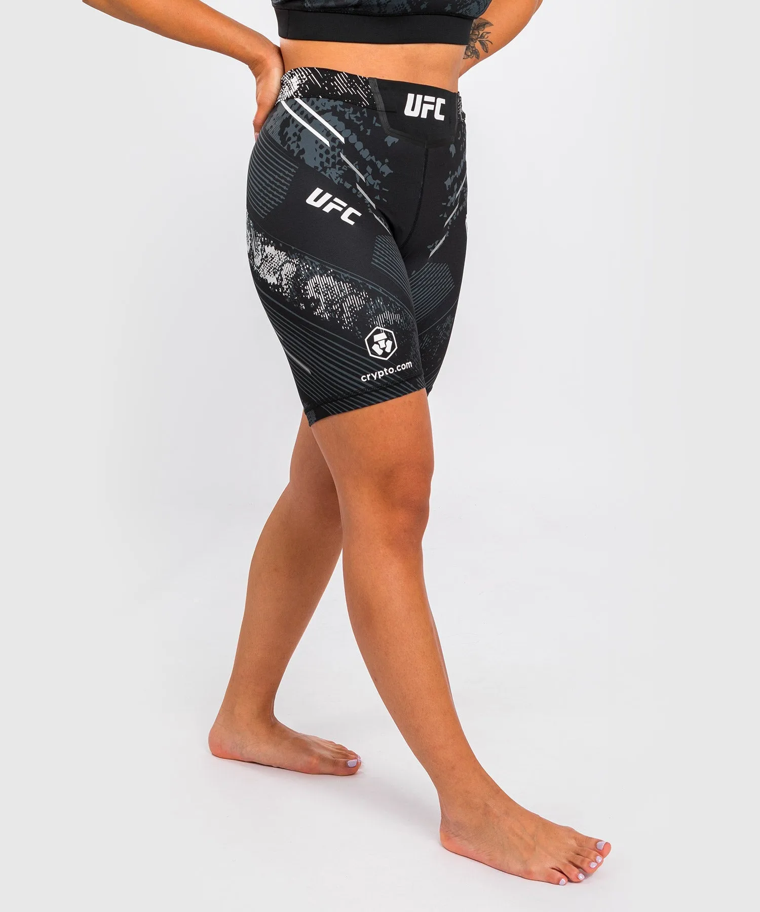 UFC Adrenaline by Venum Personalized Authentic Fight Night Women’s Vale Tudo Short - Long Fit - Black